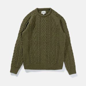 Rhythm Men's Mohair Fishermans Knit - Green - Size Large -  NEW